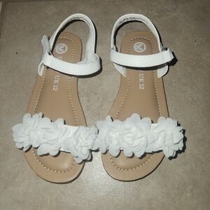 White Floral Kids Sandals